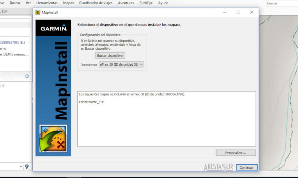 Instalar mapa en Garmin desde Basecamp