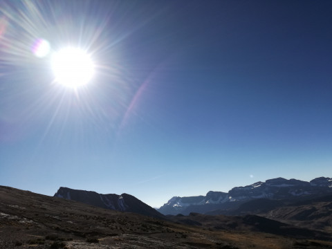 Protección solar en la montaña