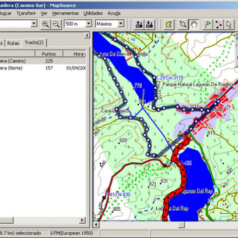 Tracks en MapSource