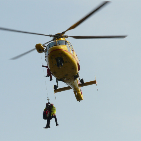 Rescate en helicóptero del Greim