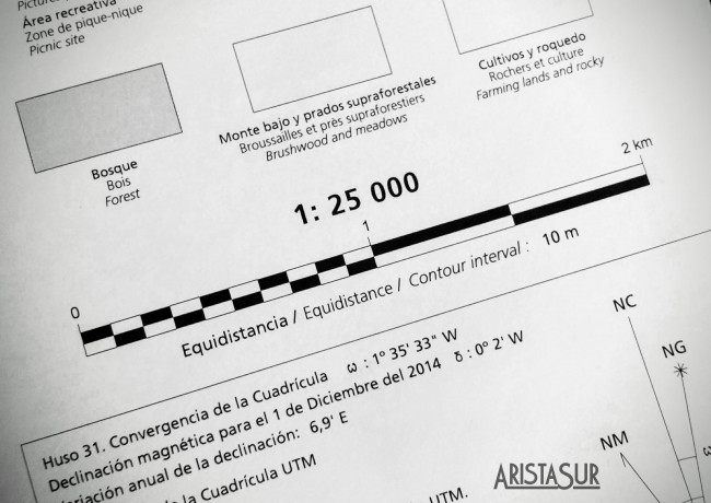 Calcular escalas de mapas