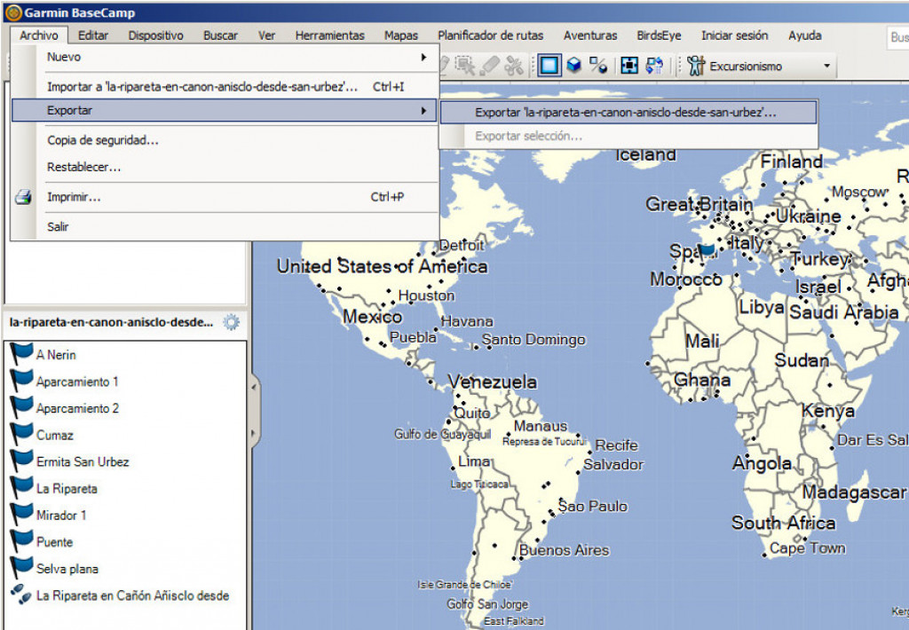 Basecamp exportar lista