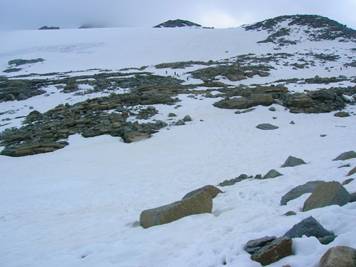 Primera pala de nieve Gran Paradiso