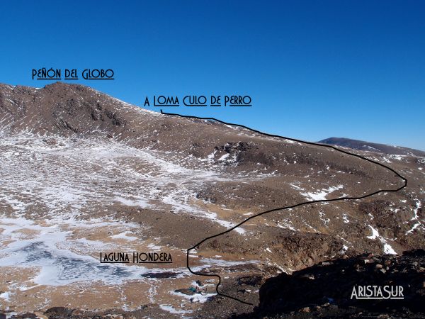 Bajada a Laguna Hondera y subida a la loma