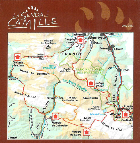 Mapa real de la Senda de Camille