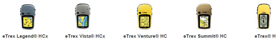 Modelos de GPS eTrex