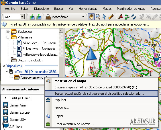 Actualizar firmware GPS Garmin