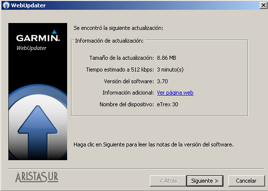 Actualizar firmware GPS Garmin