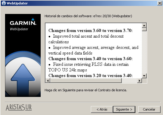 Actualizar firmware GPS Garmin