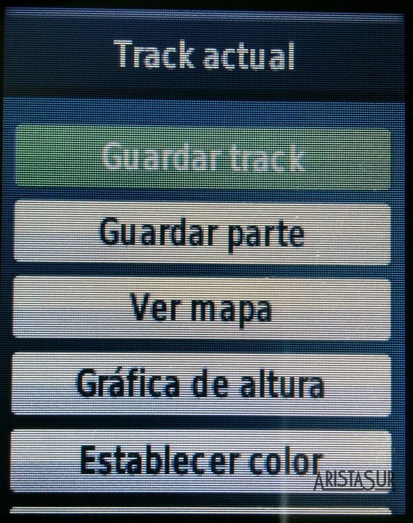 Garmin eTrex 30 guardar track
