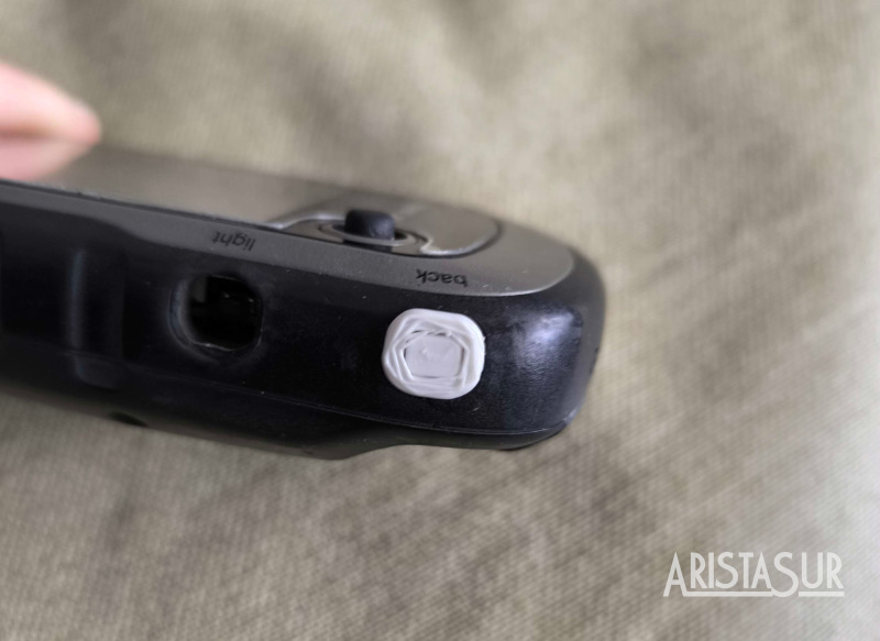 Botón reparado en GPS Garmin eTrex