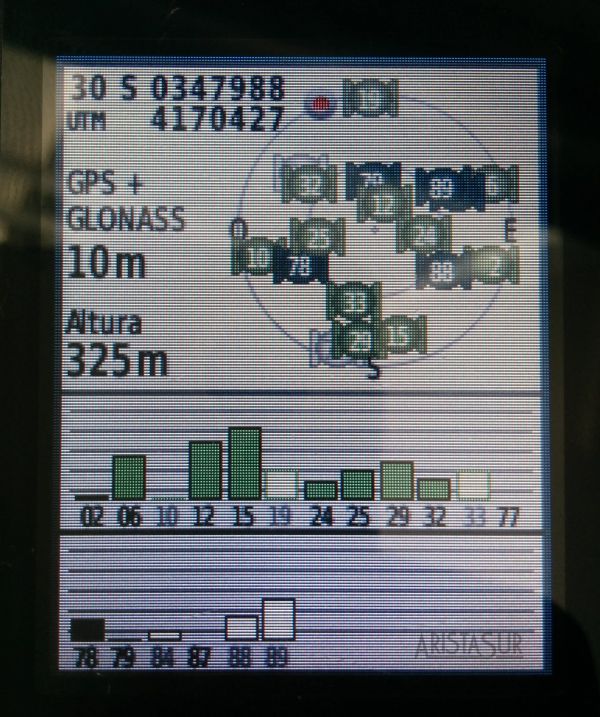 Cobertura y precisión satélites en GPS Garmin eTrex