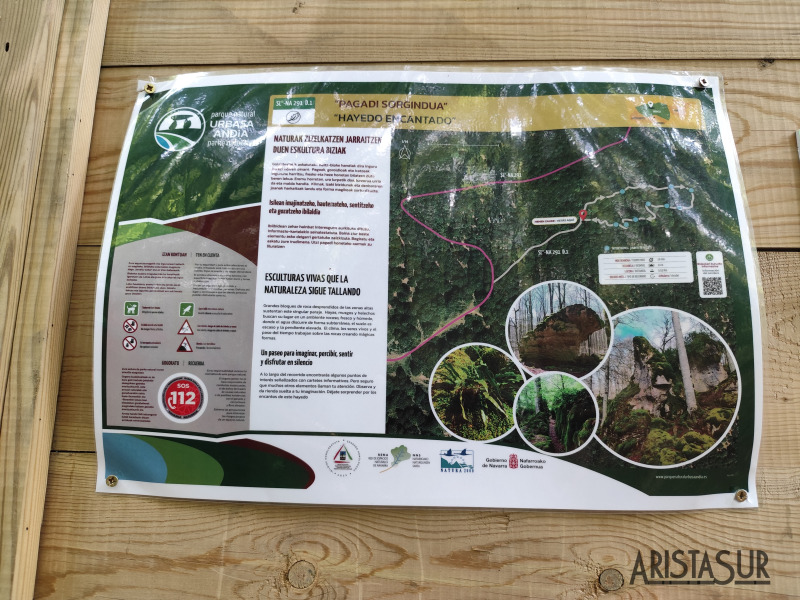 Panel informativo del hayedo encantado