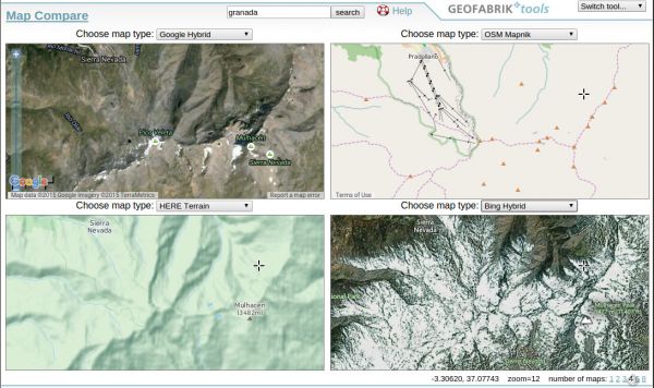 Map Compare de Geofabrik