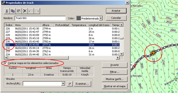 Centrar mapa en un punto en MapSource