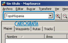 Seleccionar conjunto mapas en MapSource