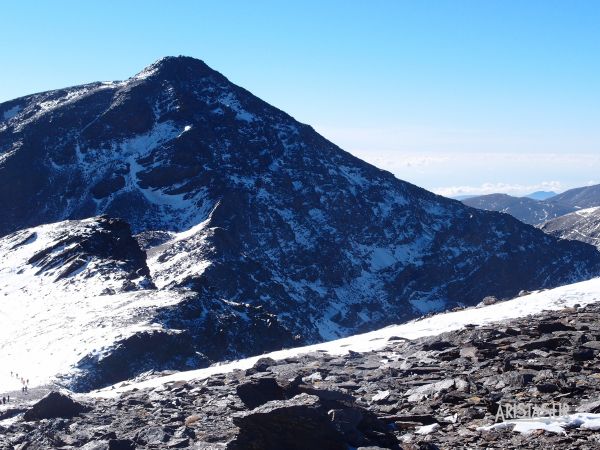 Cara norte del Mulhacén desde el pico Alcazaba