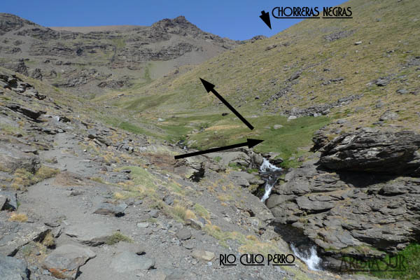 Cruce del río Culo Perro hacia la derecha