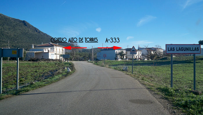 Camino de acceso al Cortijo Alto de Torres desde las Lagunillas