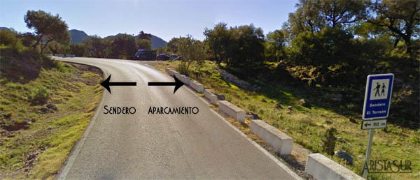 Acceso al sendero de El Torreón