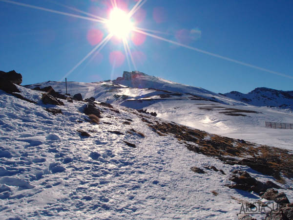 Vistas de la subida invernal