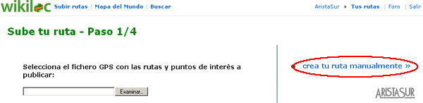 Wikiloc crear tu ruta manualmente
