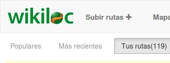Subir ruta a Wikiloc